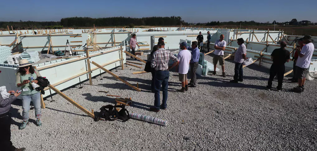 Overview of the jobsite on traning day
