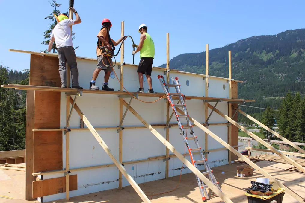 Pouring the party wall