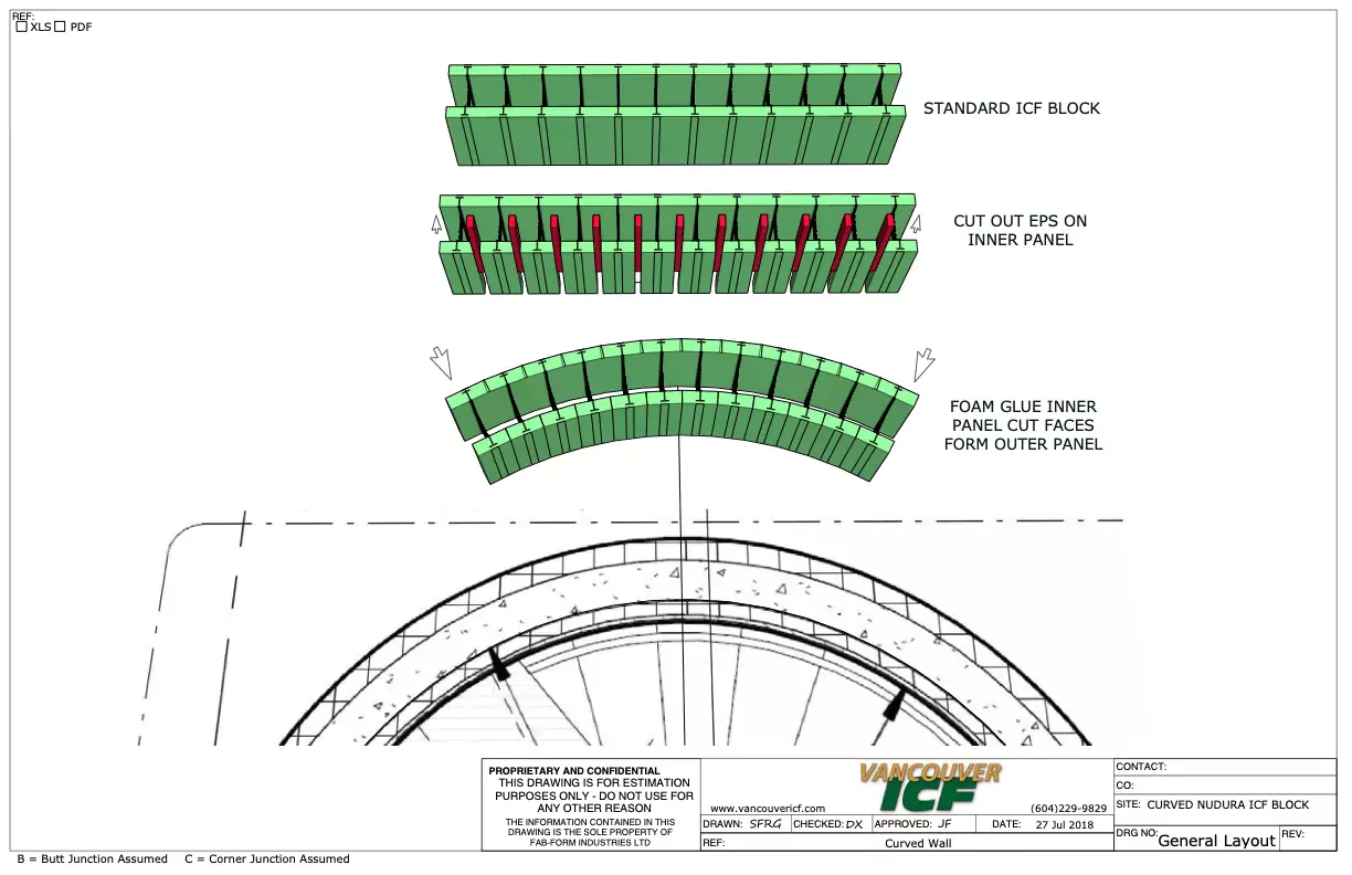 Nudura Curved Wall