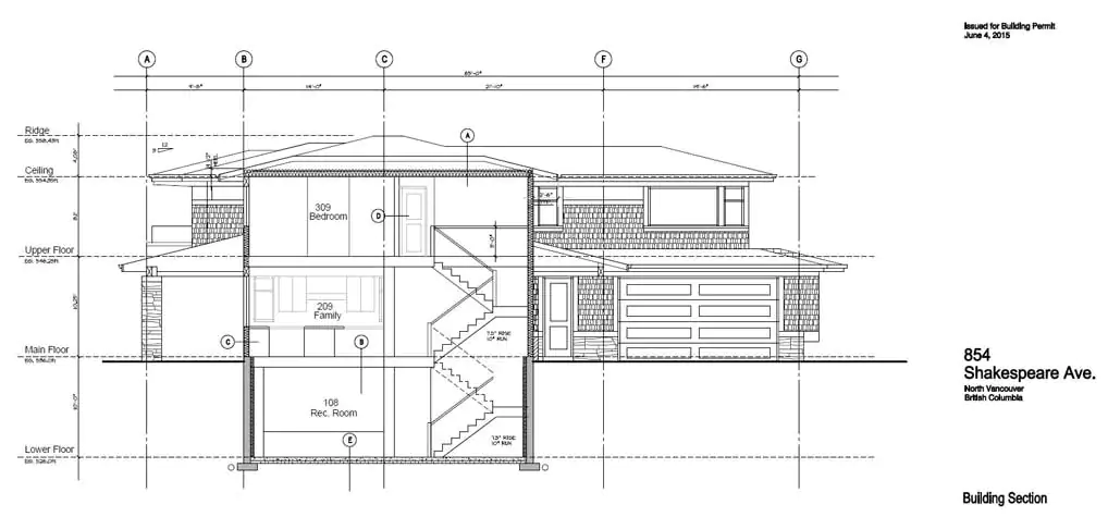 Cross section of Shakespeare home