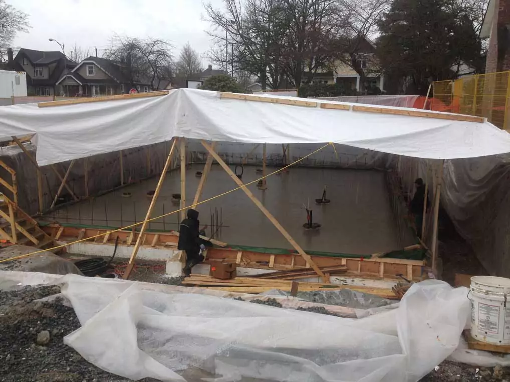 Slab poured